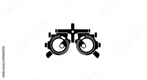 Minimalist Ophthalmic Tool Depiction for Vision Examination and Eye Care Purposes