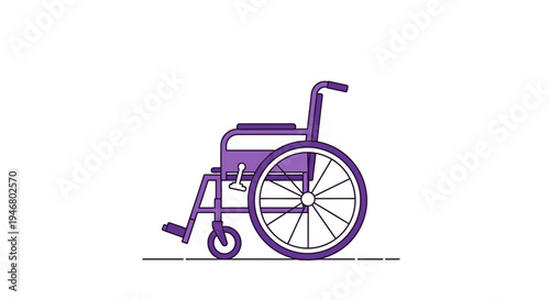 Minimalist Wheelchair Illustration For Healthcare And Accessibility Concept Design