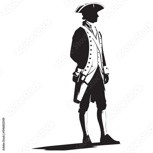 Continental Army Infantry Soldier American Revolutionary War Colonial Military Illustration