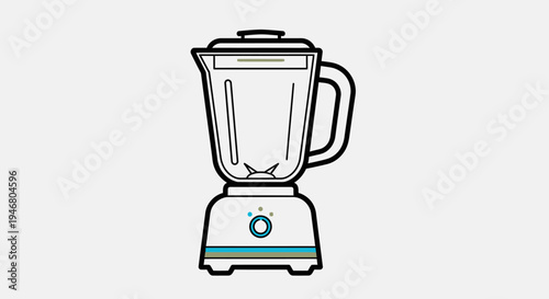 Simple Line Drawing of Blender Appliance.