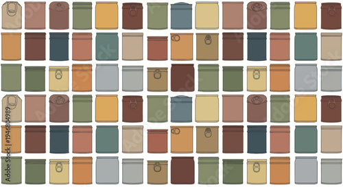 Colorful Paint Swatches in Grid Pattern.