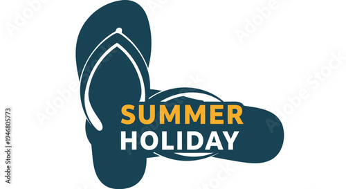 Vector summer holiday flip flop icon
