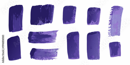Abstract brush strokes in varying shades of deep purple