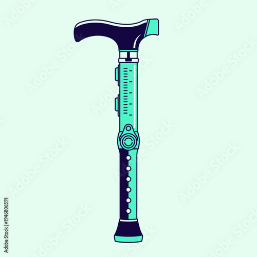 Modern Assistive Walking Aid Depicting Mobility and Innovation in Health Support Solutions