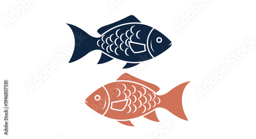 Two colorful fish swimming side by side.