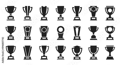 Trophy Icons for Awards and Recognition.