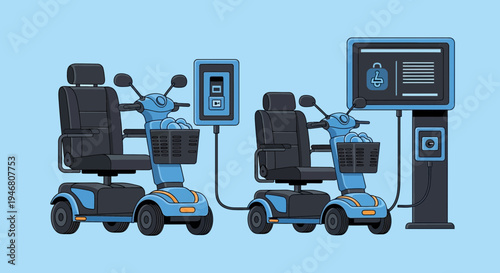 Modern Electric Wheelchair Charging Station Accessibility and Mobility Solutions