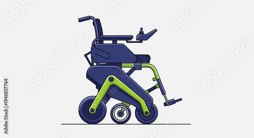 Modern Electric Wheelchair Illustration Depicting Accessibility and Mobility Solutions