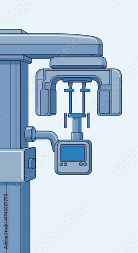 Modern Dental Panoramic X-Ray Machine Illustration For Healthcare Professionals And Clinics