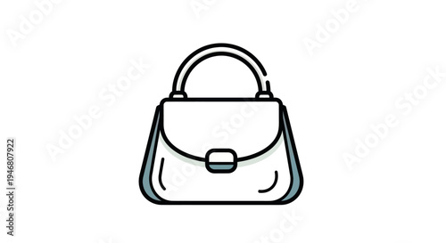 Simple line drawing of a handbag.