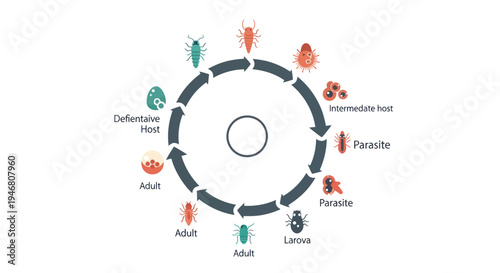 Life cycle of a parasite.