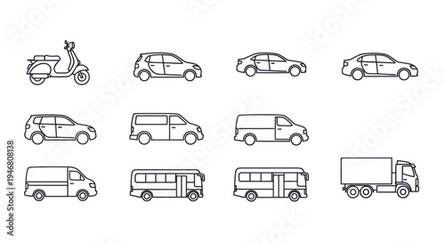 Various Types of Road Transport Vehicles.