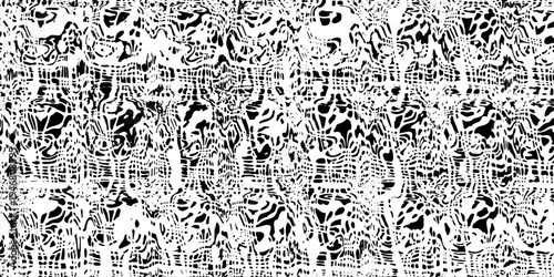 Abstract Black and White Organic Distorted Pattern Background