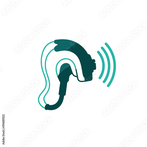 Modern Hearing Aid Design Illustrating Sound Technology and Auditory Assistance Device Clarity