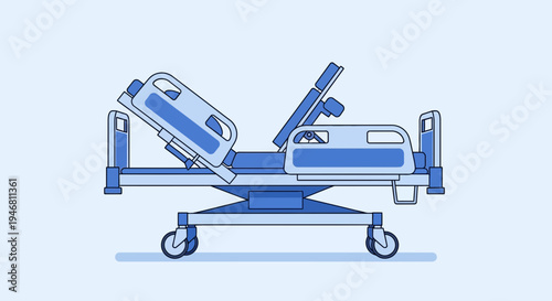 Modern Hospital Bed Illustrative Rendering Perfect For Medical And Healthcare Content