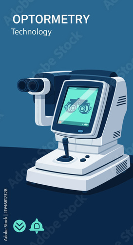 Modern Optometry Device Depicting Technological Innovation for Vision Care and Eye Exams