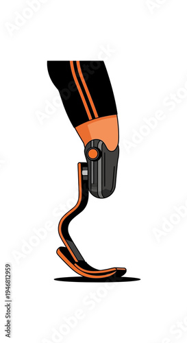 Modern Prosthetic Leg: Dynamic Design and Futuristic Innovation for Enhanced Mobility and Strength