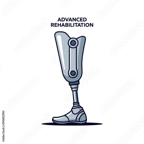 Modern Prosthetic Design: Advanced Rehabilitation Leg Symbolizing Medical Innovation And Recovery