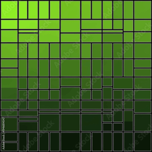 Gradual green mosaic background pattern.