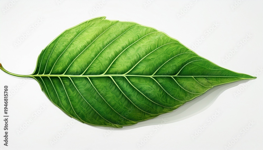Obraz premium green leaf isolated on white background