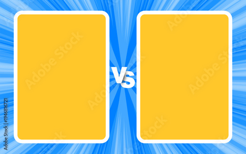 VS. Versus Screen. Concept of battle, competition, duel, or comparison. Vector illustration.