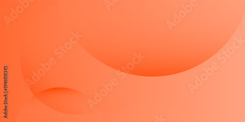 Tableau sur toile Abstract orange gradient background with overlapping 3D circles, vibrant geometric bubble design for modern aesthetic backdrop