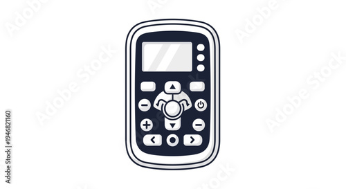 Modern Remote Control Design Illustrating Technology And Electronic Device Functions
