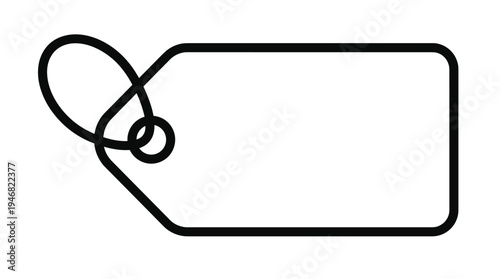 A versatile blank price tag vector icon, ideal for showcasing sales, product labels, and custom information. Clean, modern, and easily adaptable for various commercial projects.