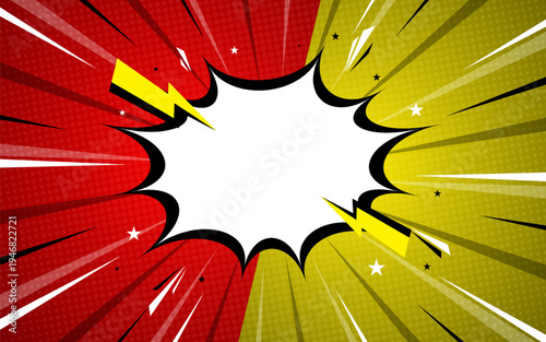 Comic versus pop art battle background