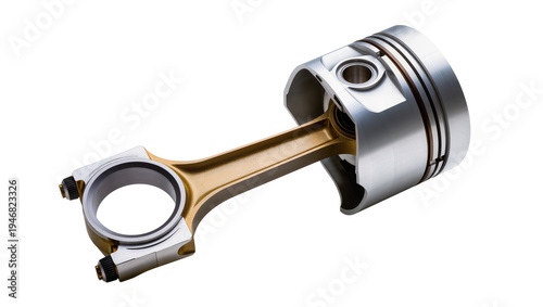 Φωτογραφία Isolated engine piston and connecting rod assembly, vital components for interna