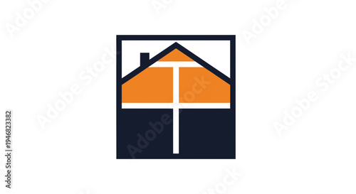 Geometric Home Design: Innovative Architecture and Conceptual Real Estate Logo