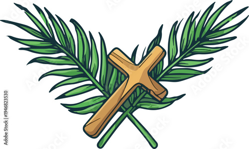 plam sunday logo icon vector 