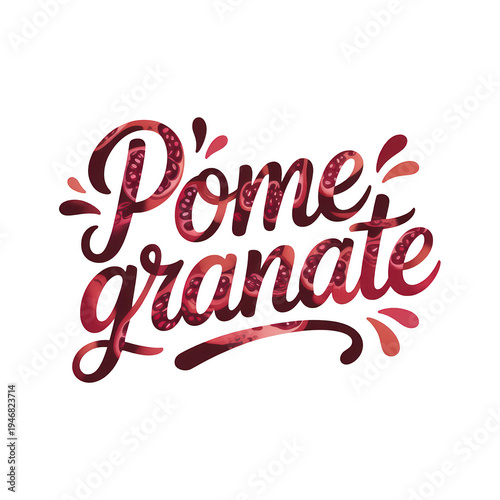 Pome granate logo design isolated on a transparent background
