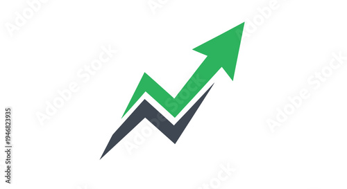 Graphic Arrow Symbolizing Growth, Progress, and Forward Movement in Abstract Conceptualization