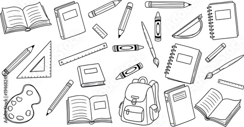 School supplies illustration
