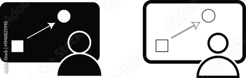 Remote presentation and screen sharing illustration