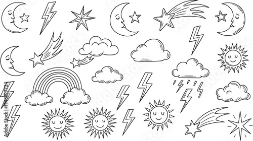 Weather symbols and icons collection