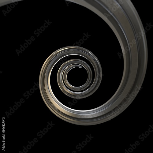 Abstract spiral shape, 3d illustration
