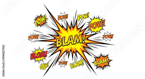 Explosion Comic Book Style Blam.
