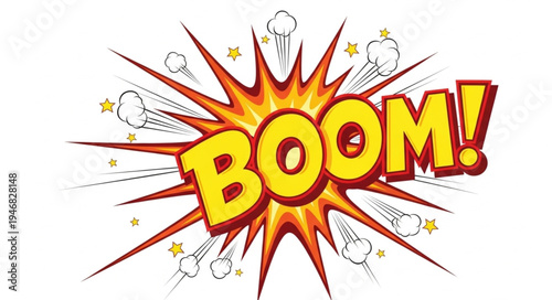Explosion Comic Book Style Boom.