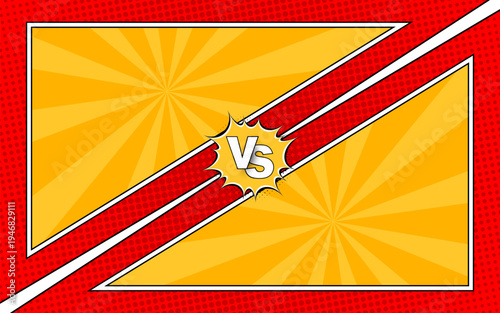 Pop art comic background. Cartoon fighting background.