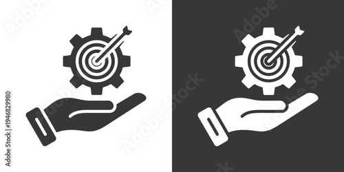 Goal Setting Icon Set Vector Collection Isolated In Black And White