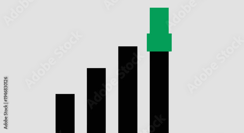 Abstract visual representation of data growth, progress, and statistical increase concepts