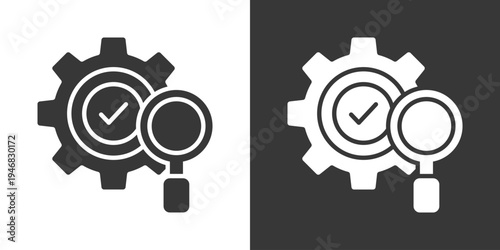 Test Icon Set Vector Collection Isolated In Black And White