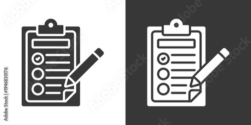 Assessment Icon Set Vector Collection Isolated In Black And White