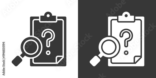 Testing Icon Set Vector Collection Isolated In Black And White