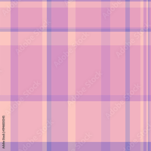 Horizon pattern seamless background, gift card tartan texture vector. Customized check textile fabric plaid in light and pink colors.