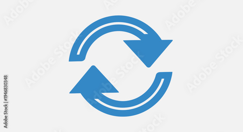 Circular arrows illustration depicting refresh or update action with a minimalist design