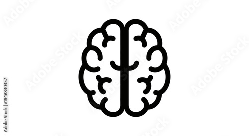 Brain icon depicting intellect, thought, and cognitive processes in a visual format