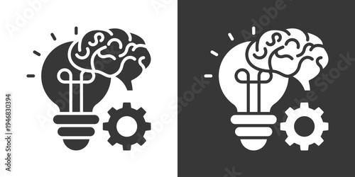 Intelligence Icon Set Vector Collection Isolated In Black And White